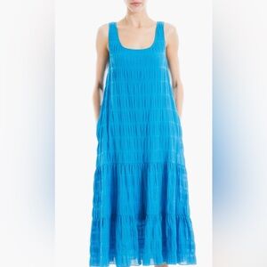 NWT Max Studio smocked tiered dress size medium